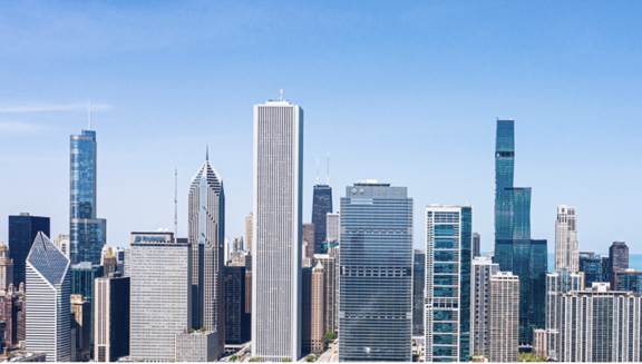Skyline of Chicago city