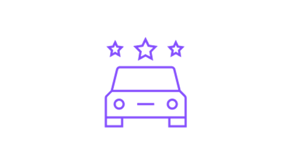 Icon of five-star rated car