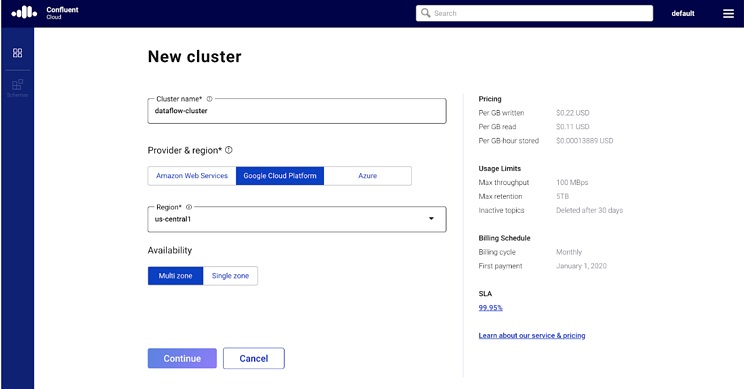 Create a cluster