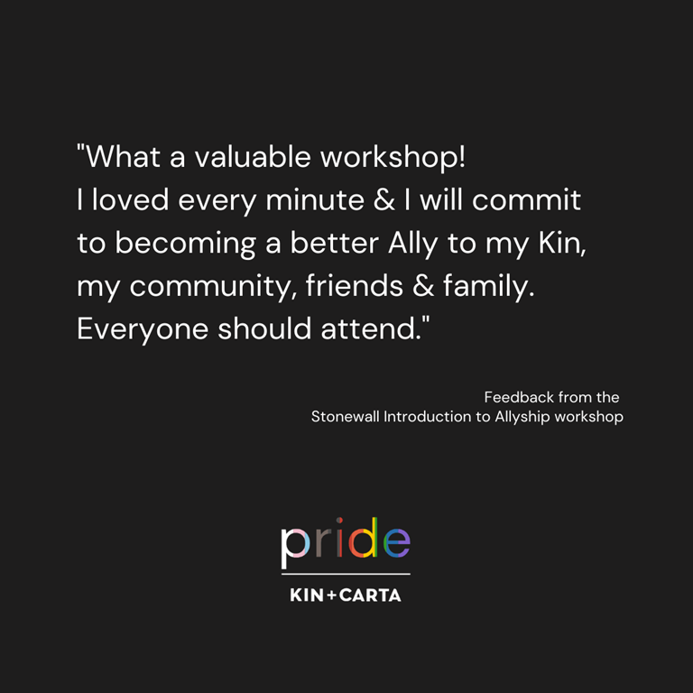 quote from attendee of the Stonewall workshop