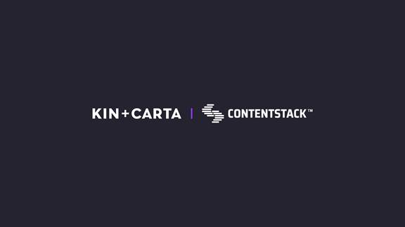 Kin + Carta and Contentstack logos side by side 