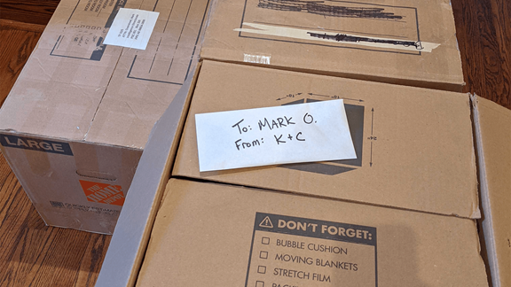 A box labeled by the Company to Mark