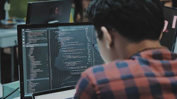 Man with computer