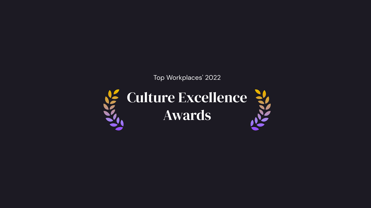 Design that reads: "Top Workplaces' 2022 Culture Excellence Awards"