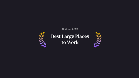 Design that reads: Built In's 2023 Best Large Places to Work