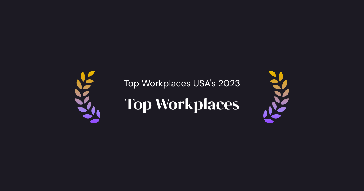Design that reads Top Workplaces USA's 2023 Top Workplaces