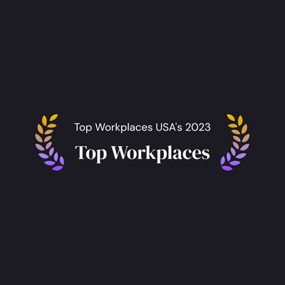 Design that reads Top Workplaces USA's 2023 Top Workplaces