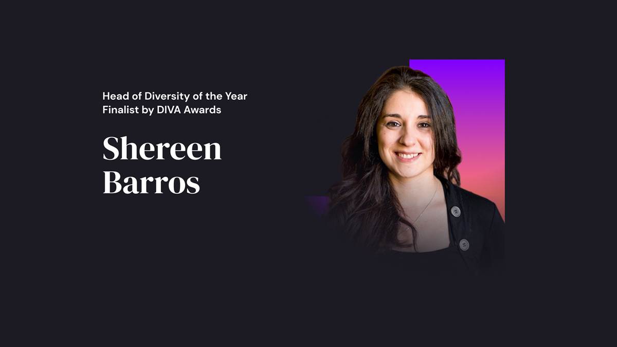 Image which reads "Head of Diversity of the Year Finalist by DIVA Awards, Shereen Barros" 