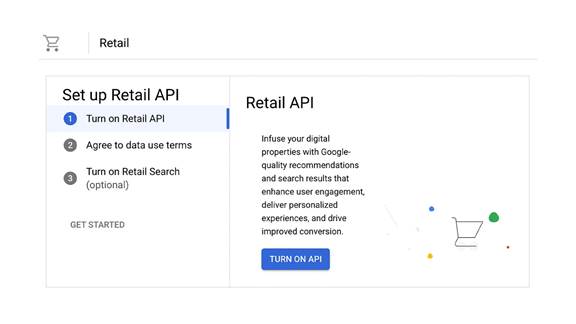 Discovery AI Cloud Console - Turn on Retail API