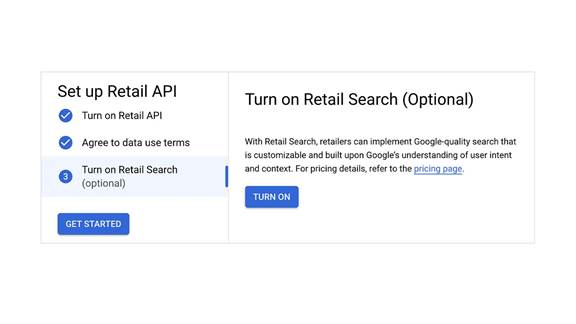 Set up Retail API - Turn on Retail Search