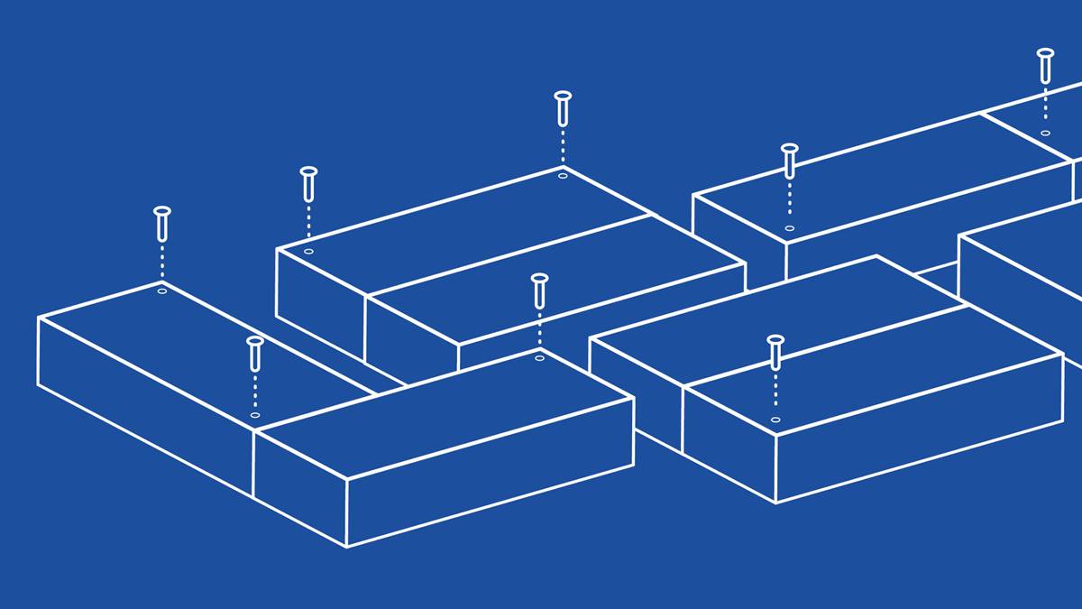 IKEA-style instruction diagram of a commerce experience