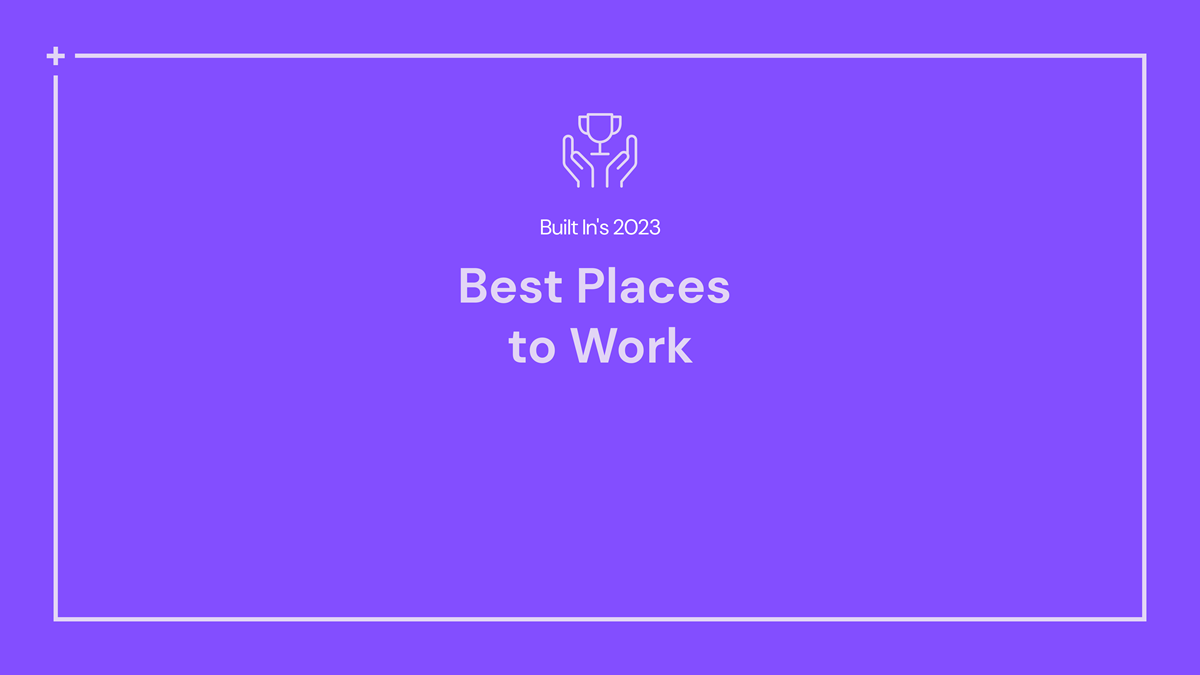 Design which reads: Built In's 2023 Best Places to Work