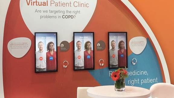 GSK Virtual Patient Clinic interactive screens