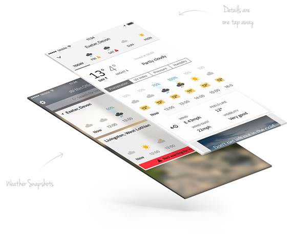Mobile screenshot of Met Office app