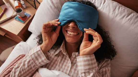 Person relaxing with an eye mask from Not On The High Street