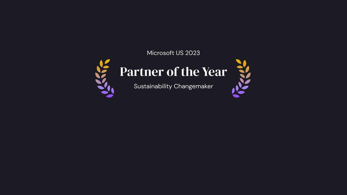 Microsoft Partner of the Year Sustainability