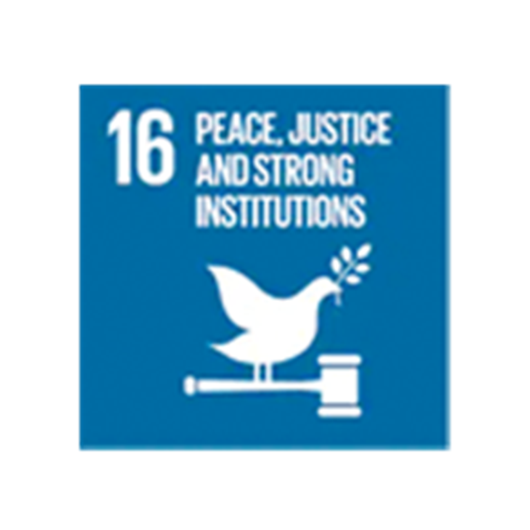 Peace justice and strong institutions icon