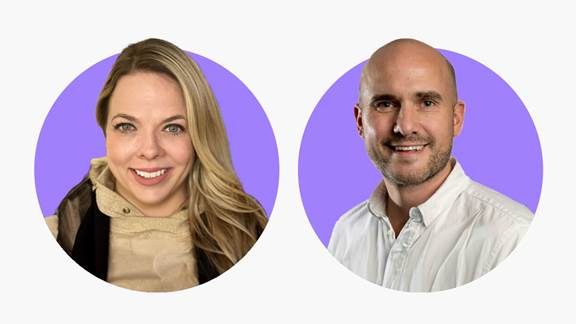 Headshots of editors Kami Kris and Matthew Hildon